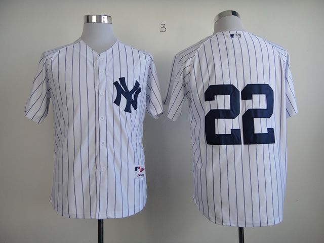 Men New York Yankees 22 No name White MLB Jerseys